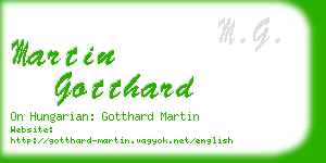 martin gotthard business card